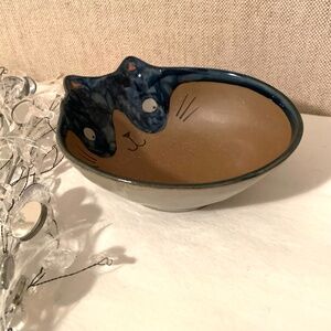 Kotobuki NEW Ceramic Bowl " Tuxie" The Cat Blue